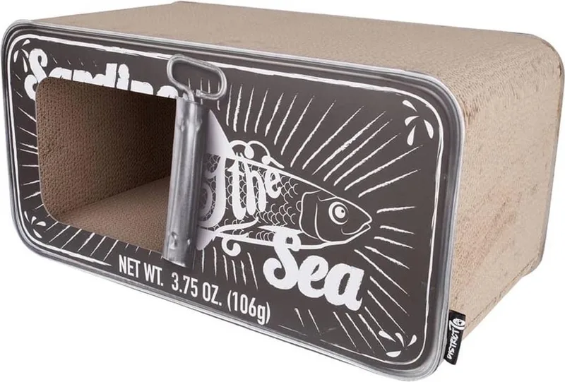 SARDINE - Design Krabmeubel van gerecycled karton - 60 x 30 x 30 cm fra District 70 i Sort – produktbillede