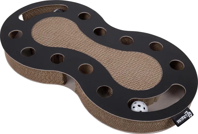 SNAKE Kattenspeelgoed van karton - 54 x 28 x 6 cm by District 70 in Black – product photo
