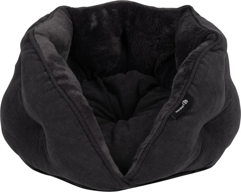 TUCK - Luxe Retro Kattenmand van Corduroy - 50x50x30 cm by District 70 in Dark grey – product photo