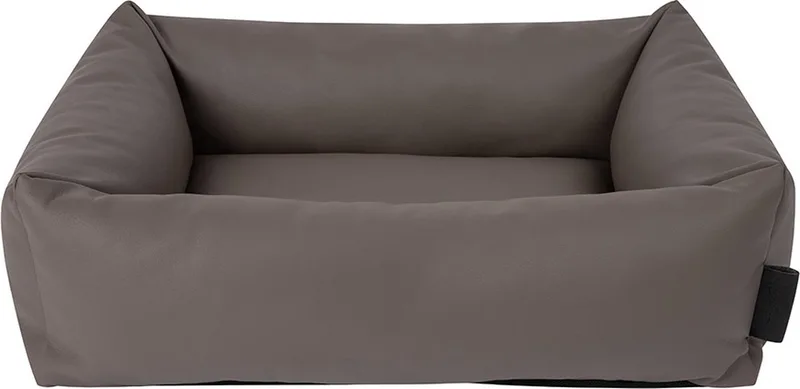 URBAN - Stoere design hondenmand - Imitatie leer - Kleur: Maat: S - 60 x 44 x 15 cm by District 70 in Taupe – product photo
