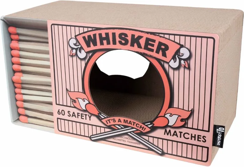 WHISKER - Krabmeubel van karton - Luciferdoos design - Afmeting 55 x 30 x 30 cm by District 70 in Black – product photo