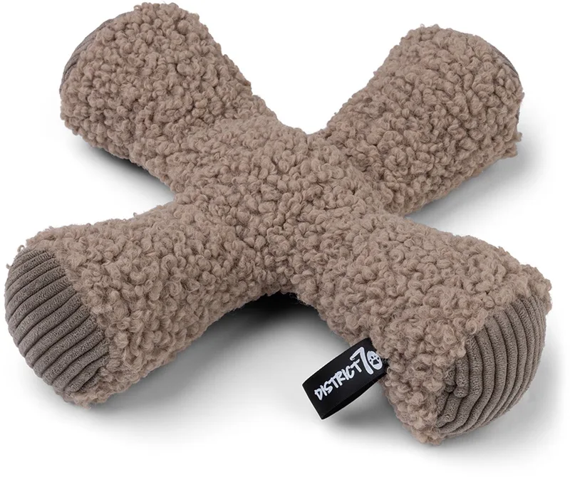 ZIGGY – Zacht Hondenspeelgoed met Pieper en Knispergeluid – Ø30 cm de District 70 en Taupe – photo produit