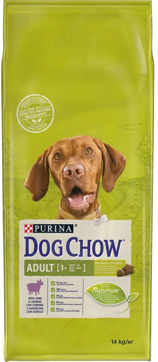 Adult - Hondenvoer - Lam - 14 kg - Voor Volwassen Honden - Ondersteunt Spijsvertering & Gebit