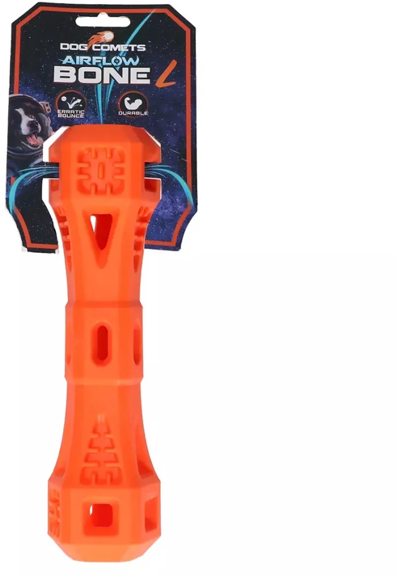 Airflow Bone L - Hondenspeelgoed Bot - hondenbot speelgoed - apporteerspeelgoed hond - Oranje by Dog Comets in Oranje L – product photo