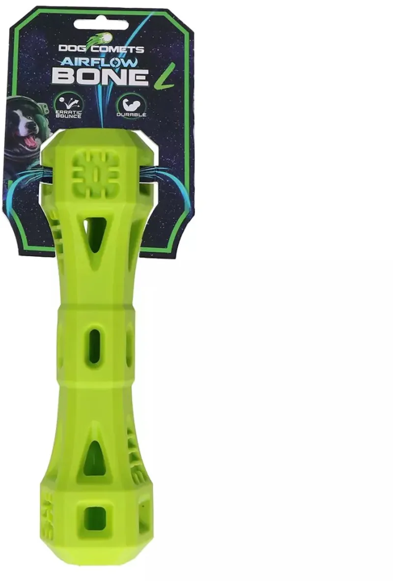 Airflow Bone L - Hondenspeelgoed Bot - hondenbot speelgoed - apporteerspeelgoed hond - Groen de Dog Comets en Groen L – photo produit