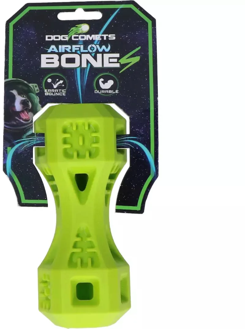 Airflow Bone S - Hondenspeelgoed Bot - hondenbot speelgoed - apporteerspeelgoed hond - Groen de Dog Comets en Groen S – photo produit