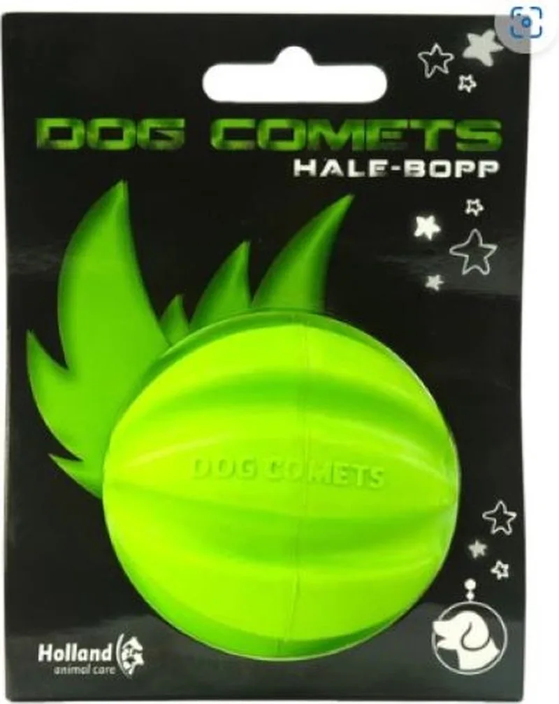 Ball Hale-Bopp hondenspeeltje – Ø6 cm - Honden speelgoed – Natuurlijk rubber de Dog Comets en Vert – photo produit
