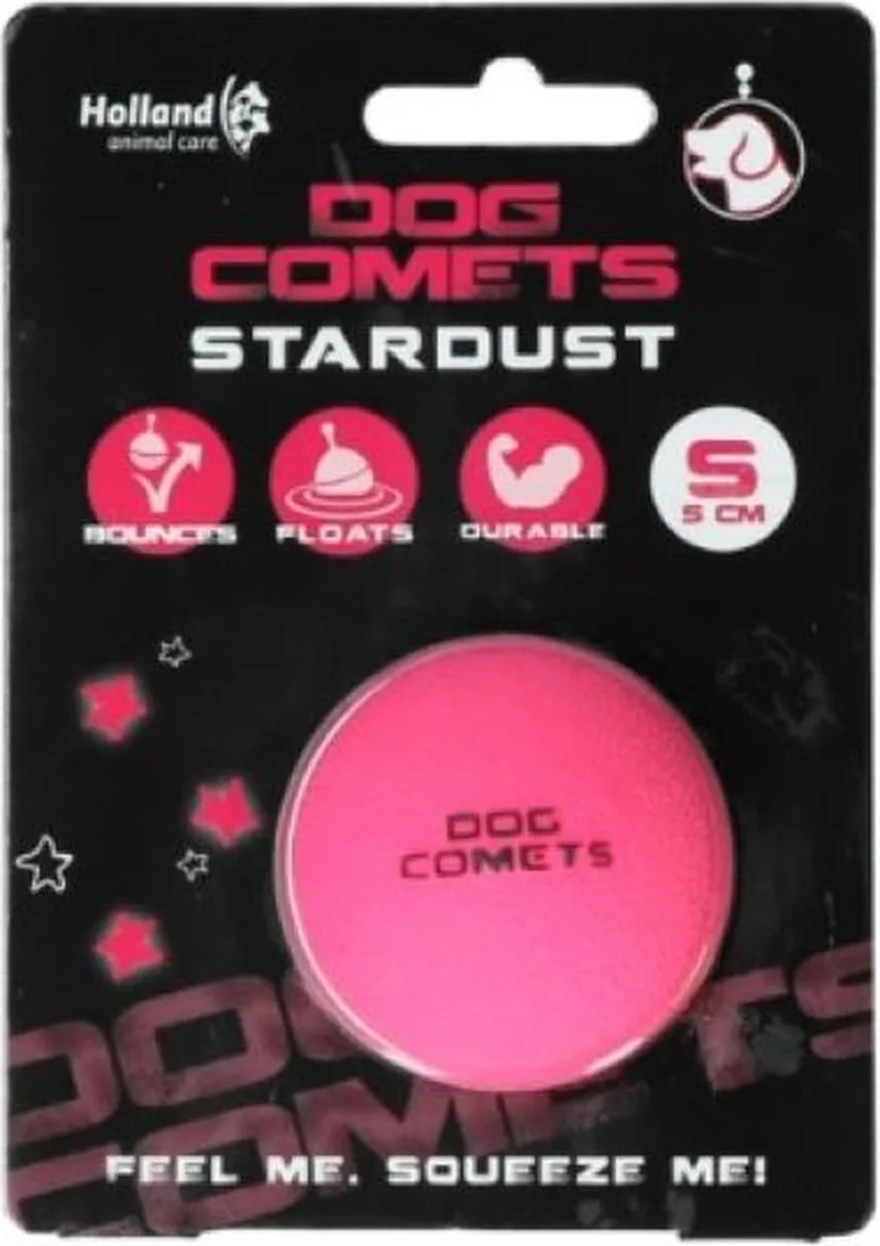 Ball Stardust Ø5 cm - Hondenspeelgoed - Hondenbal - Natuurlijk rubber - 1 stuk van Dog Comets in Roze – productfoto
