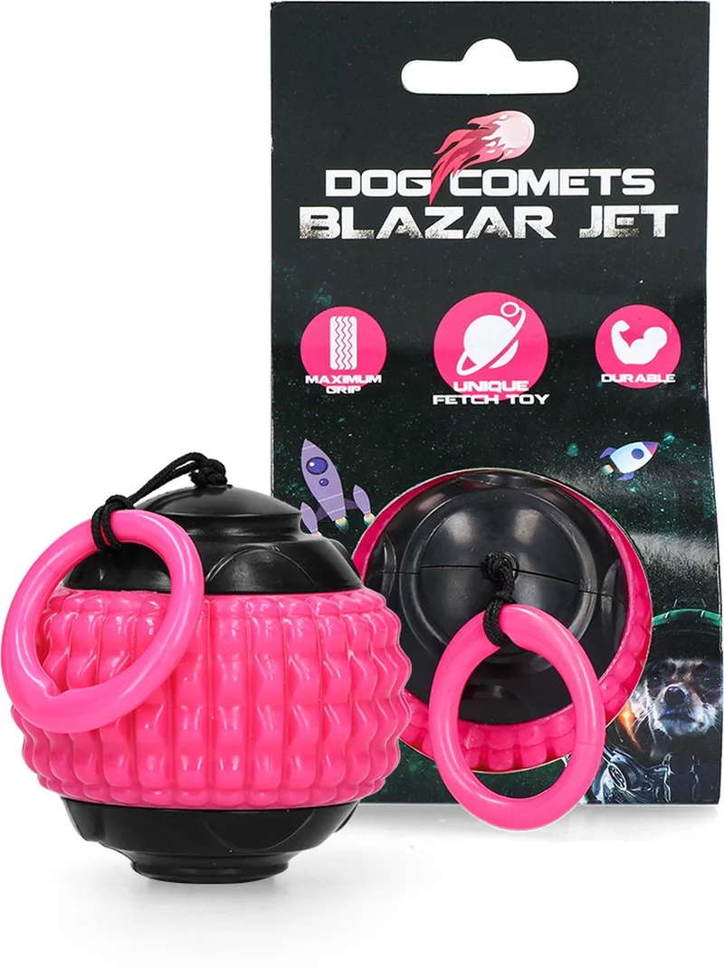 Blazar Jet - Hondenspeelgoed - Hondenbal - Kunststof - Ø 5 cm by Dog Comets in Pink – product photo