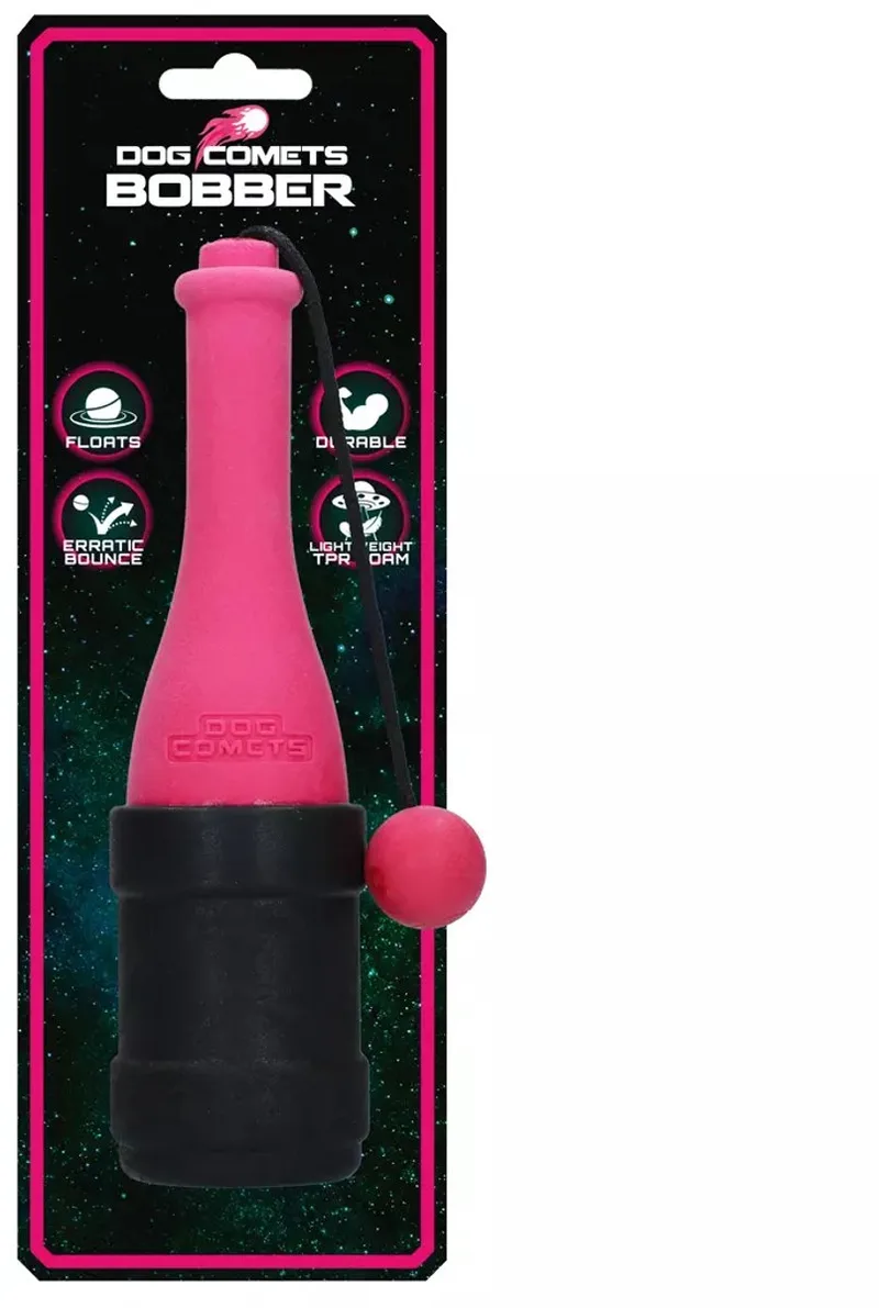 Bobber - 23 cm - Hondenspeelgoed - Hondenbal - Geschikt voor grote honden - Drijvend Apporteerspeelgoed - TPR foam by Dog Comets in Pink – product photo