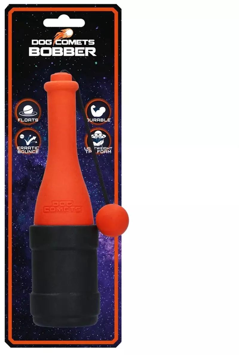 Bobber - 23 cm - Hondenspeelgoed - Hondenbal - Geschikt voor grote honden - Drijvend Apporteerspeelgoed - TPR foam by Dog Comets in Orange – product photo