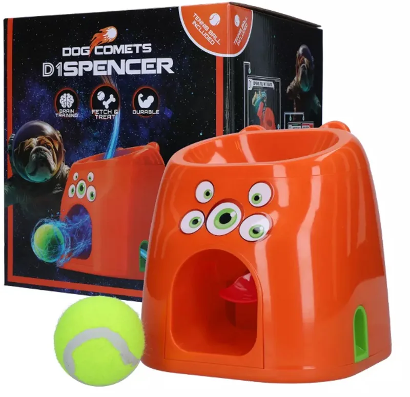 Fetch Snackmachine - Apporteerspeelgoed Hond - Hondenspeelgoed - Te Vullen met Snacks - Intelligentie Speelgoed Honden - D1spencer Fetch and Treat von Dog Comets in Orange – Produktfoto