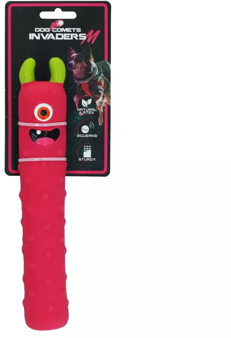 Hondenspeelgoed - Rubber Stick - Extra Sterk - Latex Invaders - 27 cm - Roze - M von Dog Comets in Roze – M – Produktfoto