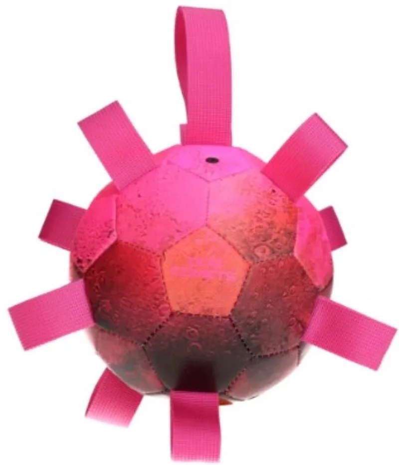 Hypernova - Hondenspeelgoed - Hondenbal met nylon lussen - Drijvend - Ø 15 cm de Dog Comets en Rose – photo produit