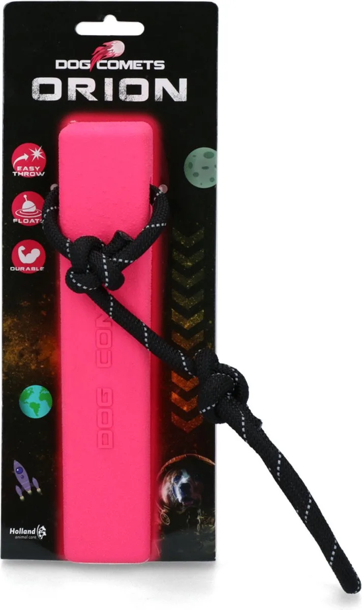 Orion Dummy - 20 x 4 x 4 cm - Hondenspeelgoed - Apporteerspeelgoed - Drijvend van Dog Comets in Roze – productfoto