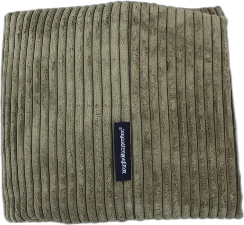 Hoes Hondenkussen / Hondenbed - L - 115 x 85 cm de Dog's Companion en Olive Giant Ribcord – photo produit