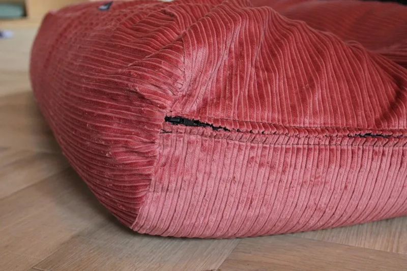 Hoes Hondenkussen / Hondenbed - L - 115 x 85 cm de Dog's Companion en Oud Roze Double Ribcord – photo produit