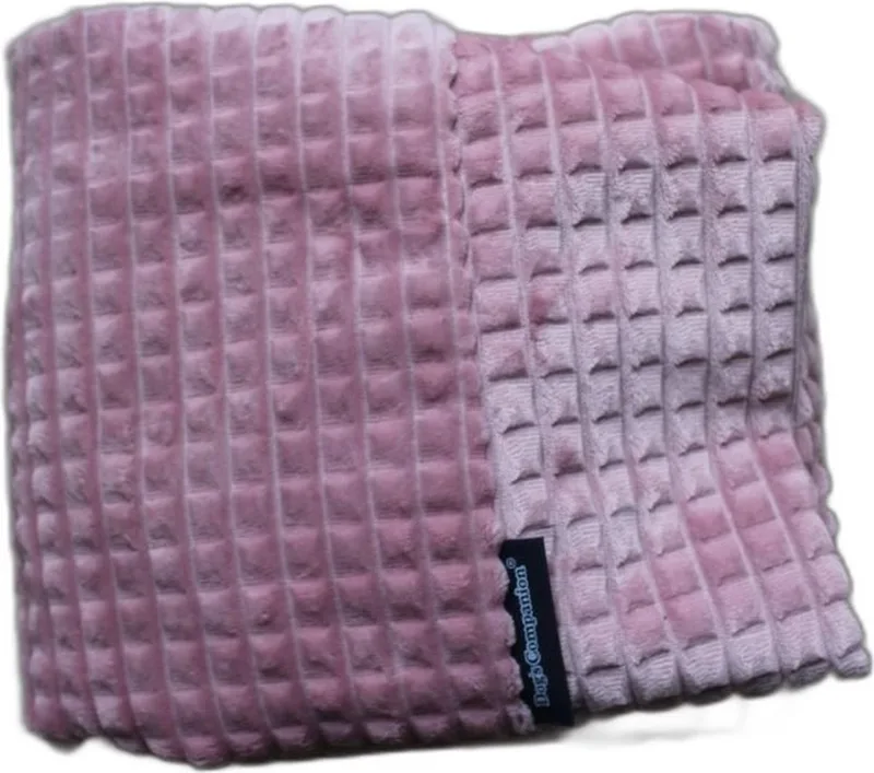 Hoes Hondenkussen / Hondenbed - M - 90 x 70 cm by Dog's Companion in Little Square soft pink – product photo