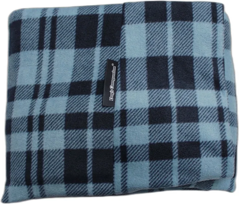 Hoes Hondenkussen / Hondenbed - S - 70 x 50 cm by Dog's Companion in Fleece Cosy Blue – product photo