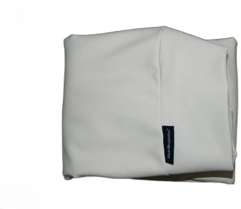 Hoes Hondenkussen / Hondenbed - S - 70 x 50 cm - Kunstleer - Ivory Leather Look by Dog's Companion in Ivory Wit Leather Look – product photo