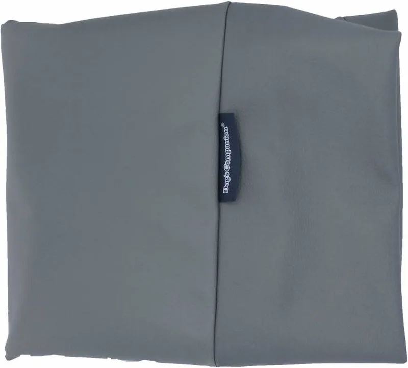 Hoes Hondenkussen / Hondenbed - S - 70 x 50 cm - Kunstleer de Dog's Companion en Muisgrijs Leather Look – photo produit