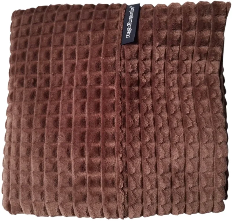 Hoes Hondenkussen / Hondenbed - S - 70 x 50 cm de Dog's Companion en Little Square soft bruin – photo produit