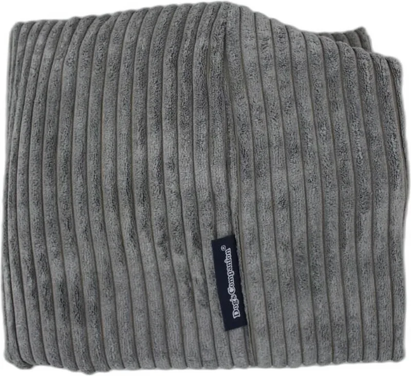 Hoes Hondenkussen / Hondenbed - S - 70 x 50 cm de Dog's Companion en Muisgrijs Giant Ribcord – photo produit
