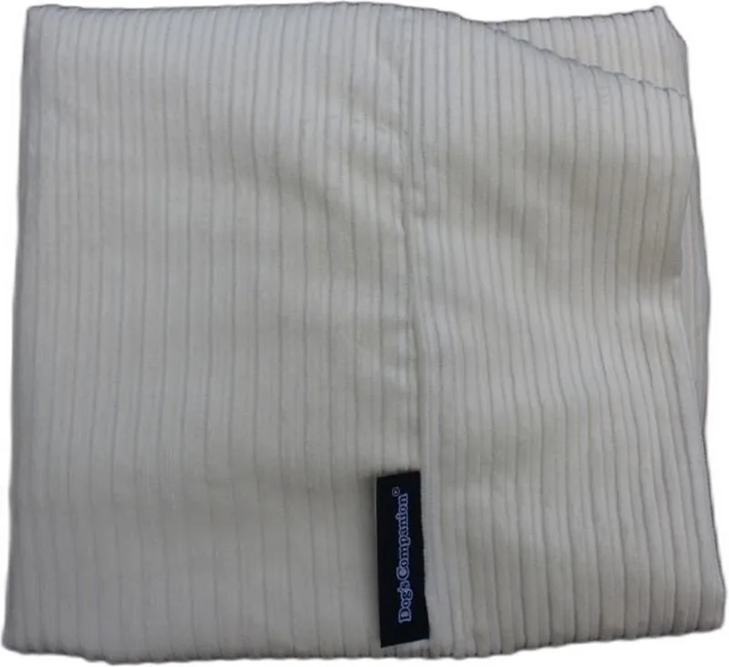Hoes Hondenkussen / Hondenbed - XL - 140 x 95 cm de Dog's Companion en Gebroken Wit Double Ribcord – photo produit
