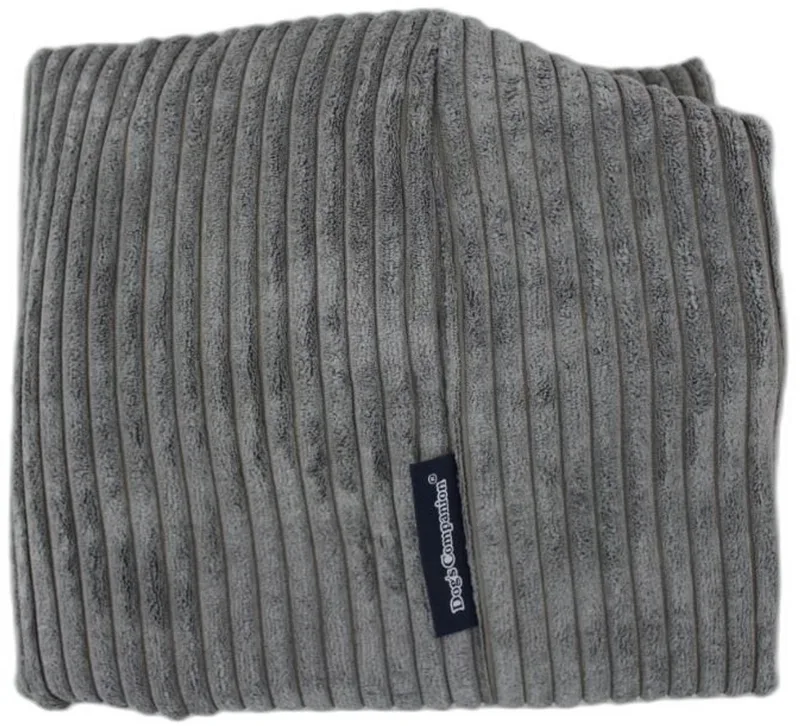 Hoes Hondenkussen / Hondenbed - XL - 140 x 95 cm de Dog's Companion en Muisgrijs Giant Ribcord – photo produit