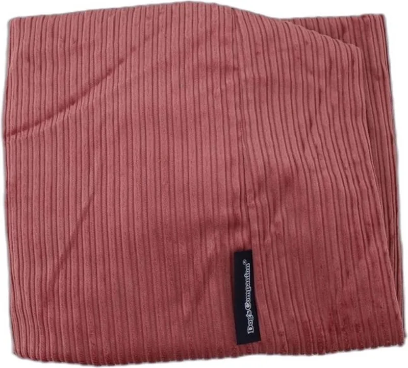 Hoes Hondenkussen / Hondenbed - XL - 140 x 95 cm de Dog's Companion en Oud Roze Double Ribcord – photo produit