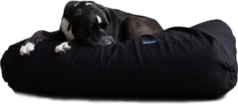 Hondenkussen / Hondenbed - M - 90 x 70 cm fra Dog's Companion i Zwart Canvas, Katoen – produktbillede