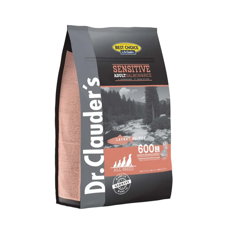 Best Choice Adult Lachs & Reis 4 kg van Dr. Clauder's in Regular – productfoto