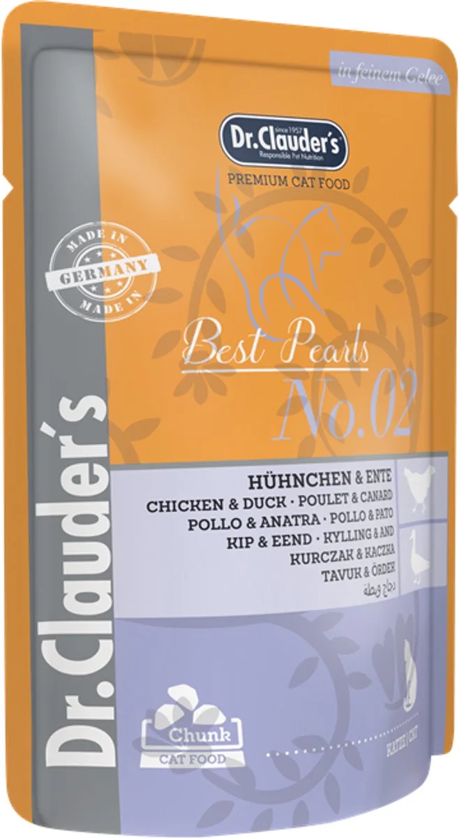Best Choice Cat P.B. 20x100g - Kip & eend in gelei van Dr. Clauder's – productfoto
