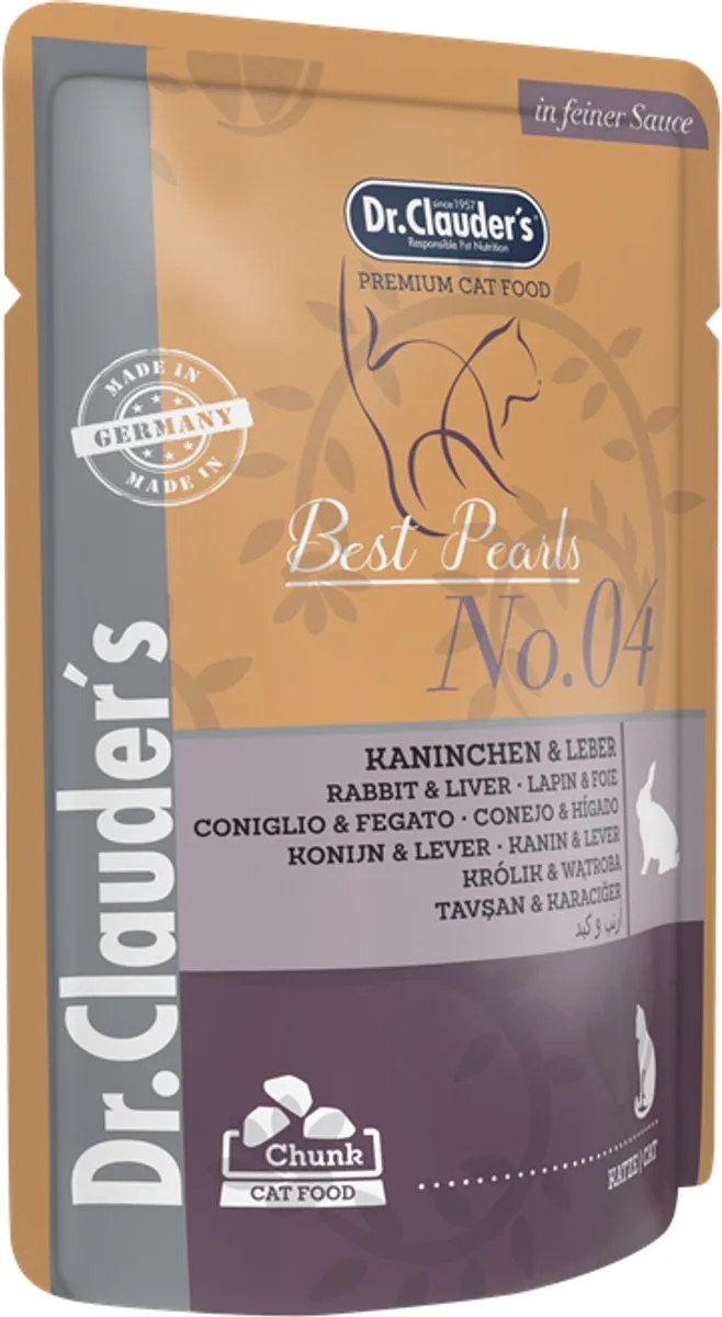 Best Choice Cat P.B. 20x100g - Konijn & Lever in Saus by Dr. Clauder's – product photo
