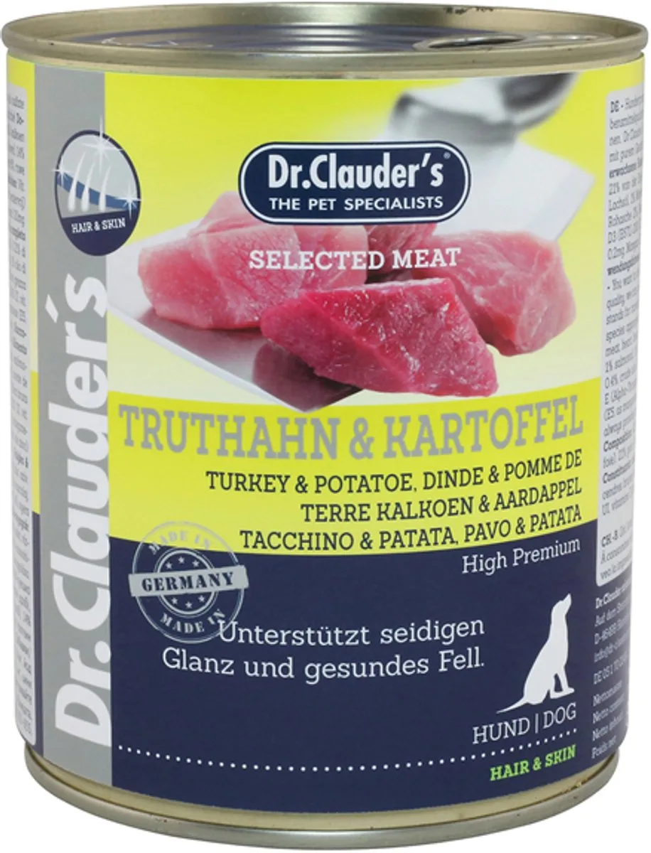 Best Choice Geselecteerd vlees 6x800g - Kalkoen & Aardappel från Dr. Clauder's – produktbild
