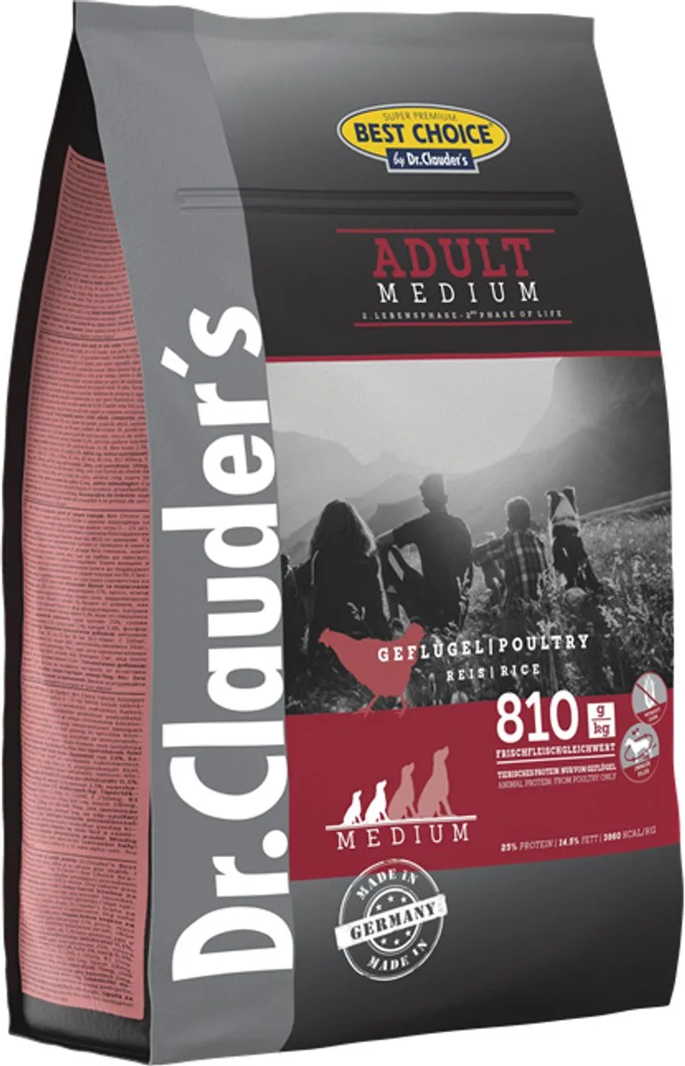 Best Choice Hond Volwassen Middelgroot Ras 4kg - 4 kg van Dr. Clauder's – productfoto