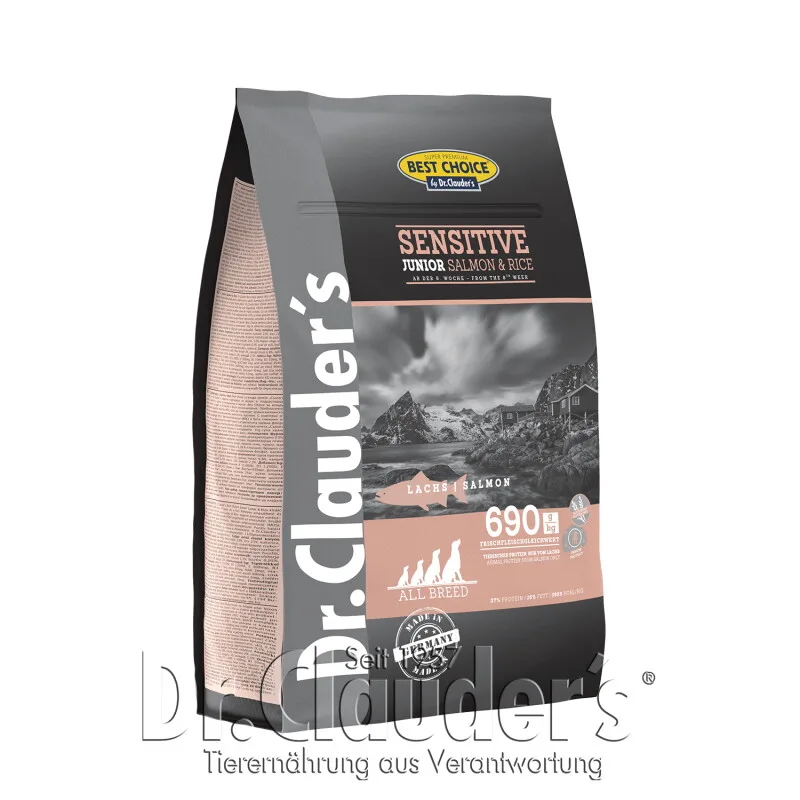 Best Choice Junior Lachs & Reis 4 kg de Dr. Clauder's en Regular – photo produit