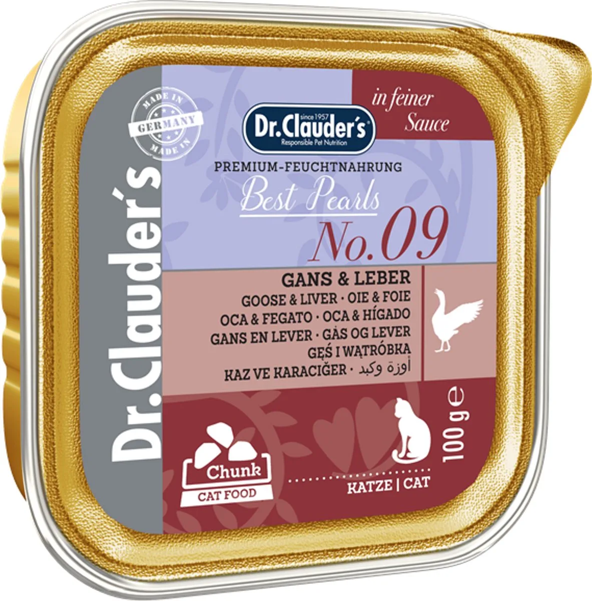 Best Choice Kattenbakje 32x100g - Gans & Lever in Saus van Dr. Clauder's – productfoto