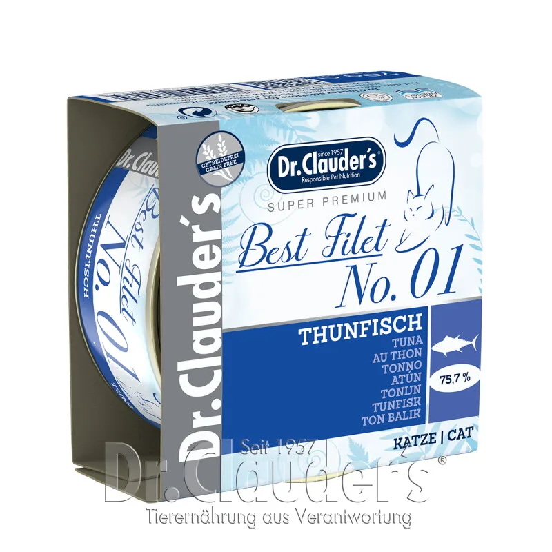 Best Filet No. 01 Thunfisch - 24x 70g van Dr. Clauder's in Regular – productfoto