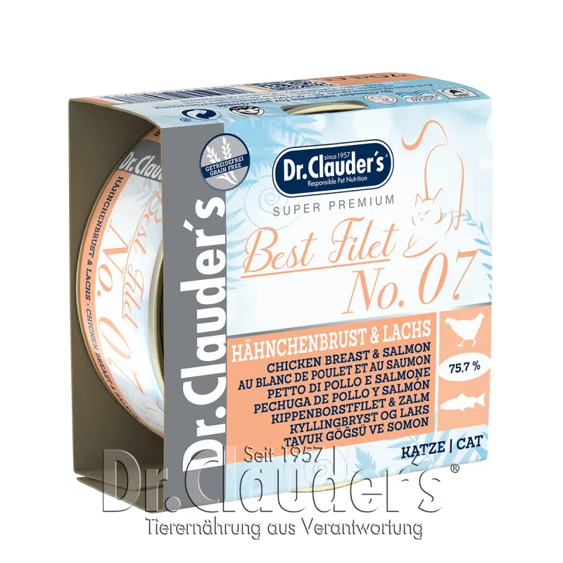 Best Filet No. 07 Hähnchenbrust & Lachs van Dr. Clauder's in Regular – productfoto
