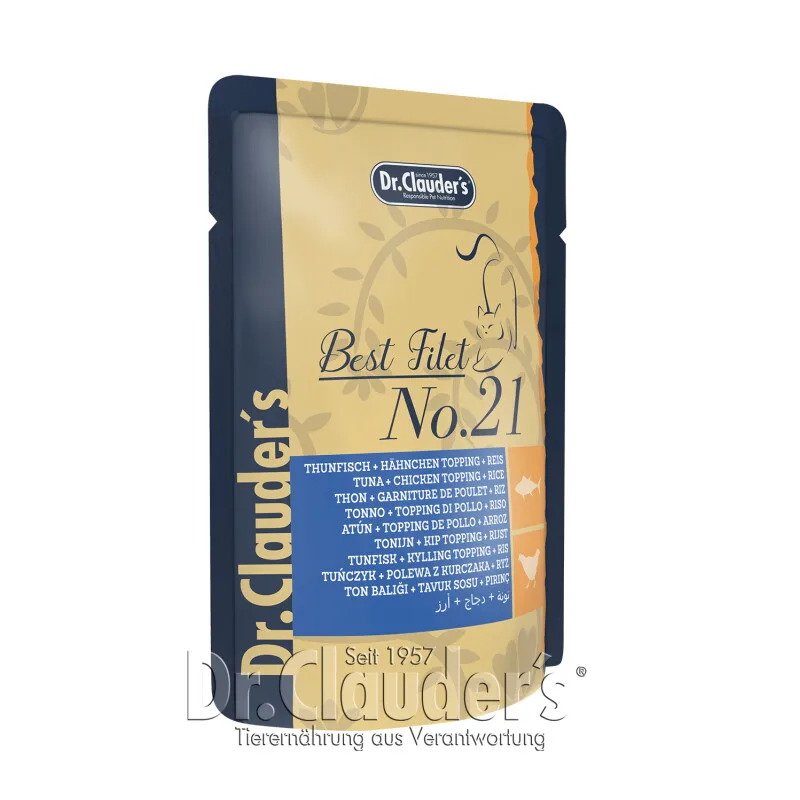 Best Filet No. 21 Thunfisch + Hähnchen Topping und Reis by Dr. Clauder's in Regular – product photo