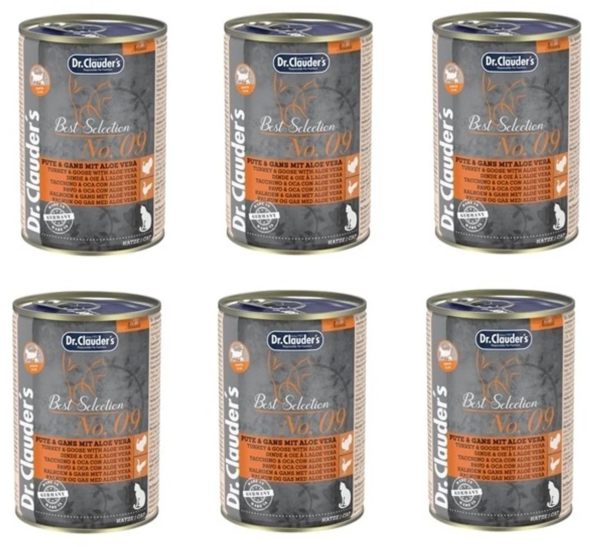 Best Selection Adult 6x400g - Kalkoen & Gans met Aloë Vera by Dr. Clauder's – product photo