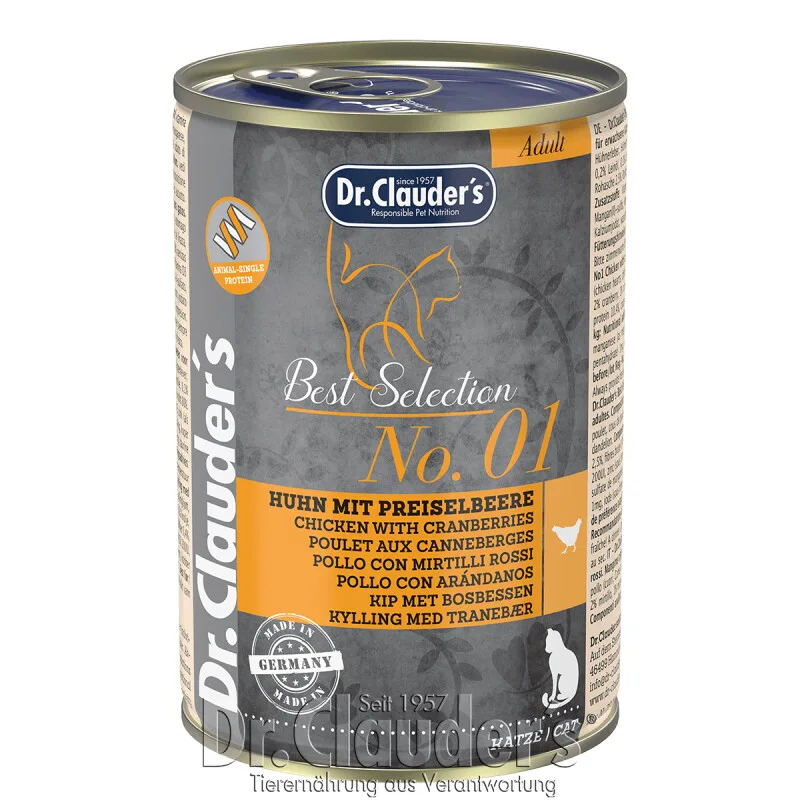 Best Selection Adult No1 Huhn mit Preiselbeeren 12x400 g by Dr. Clauder's in Regular – product photo