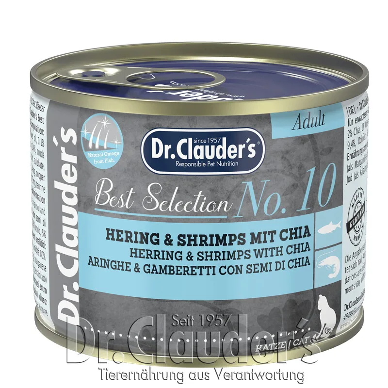 Best Selection No 10 Hering & Shrimps mit Chia 12x200 g van Dr. Clauder's in Regular – productfoto