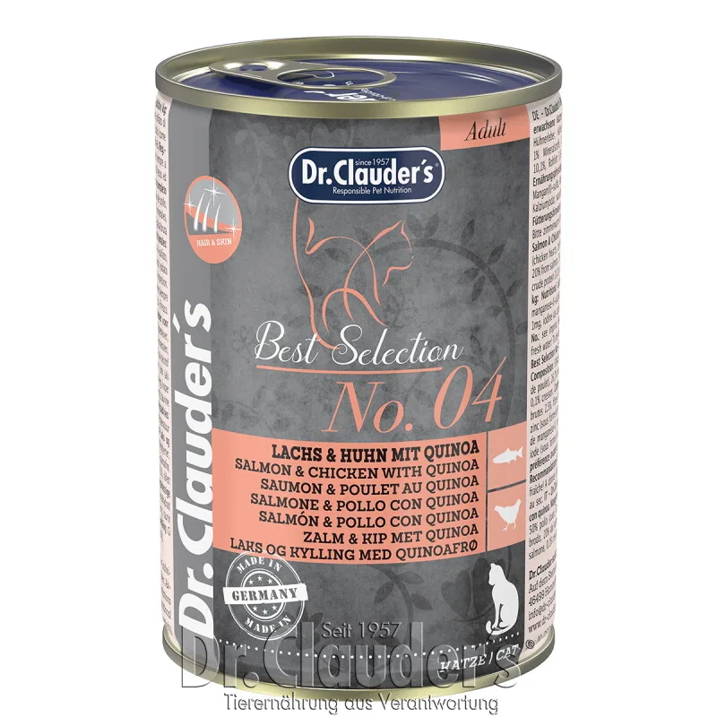 Best Selection No 4 Lachs & Huhn mit Quinoa 12x400 g by Dr. Clauder's in Regular – product photo