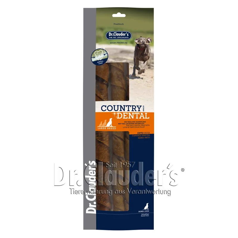 Country Dental Snack Ente - Large Breed - 3x 315g fra Dr. Clauder's i Regular – produktbillede