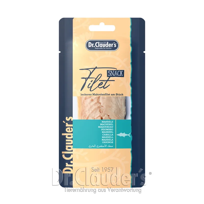 Filet Snack Makrele - 12x 30g von Dr. Clauder's in Regular – Produktfoto