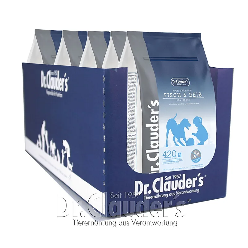 High Premium Fisch & Reis 5 kg van Dr. Clauder's in Regular – productfoto