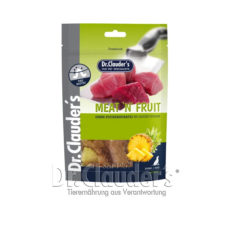 Meat'n'Fruit Ananas & Hühnchen Snack - 10x 80g van Dr. Clauder's in Regular – productfoto
