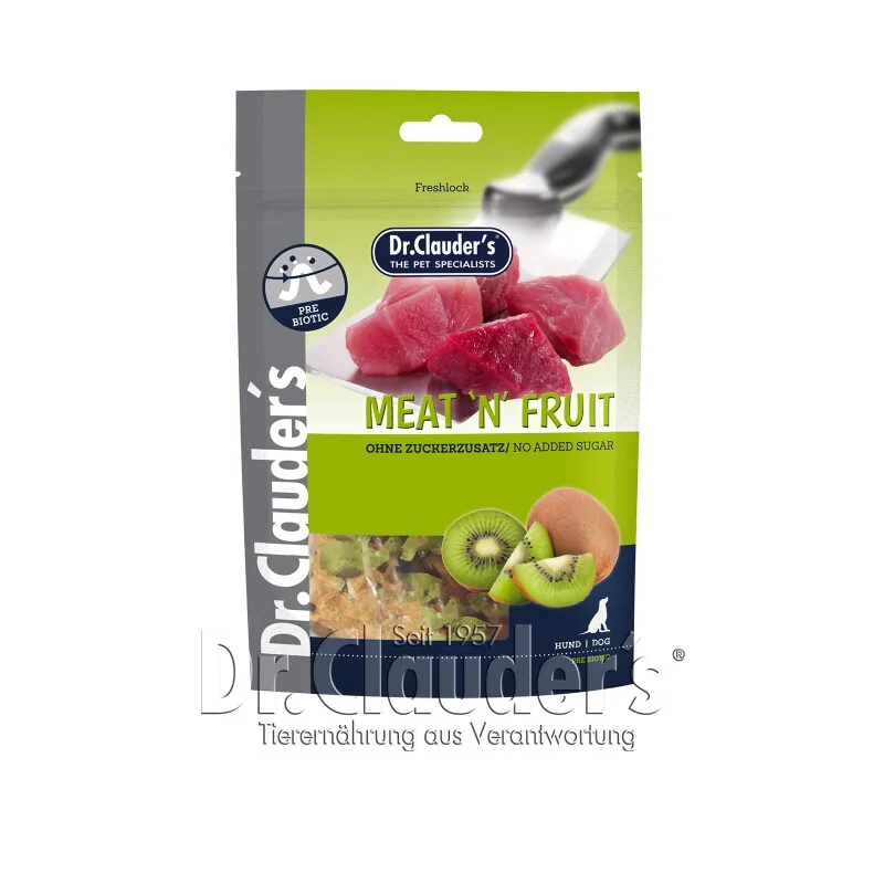 Meat'n'Fruit Kiwi & Hühnchen Snack - 10x 80g by Dr. Clauder's in Regular – product photo